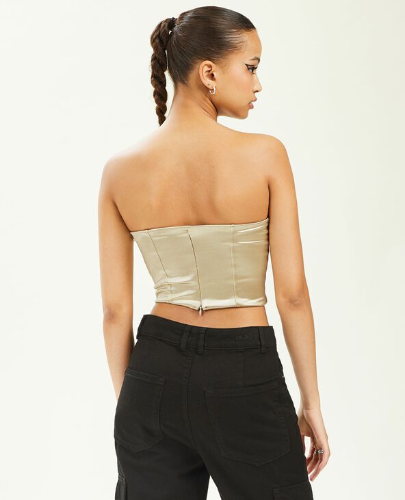 Corset bustier en tissu satin Pimkie