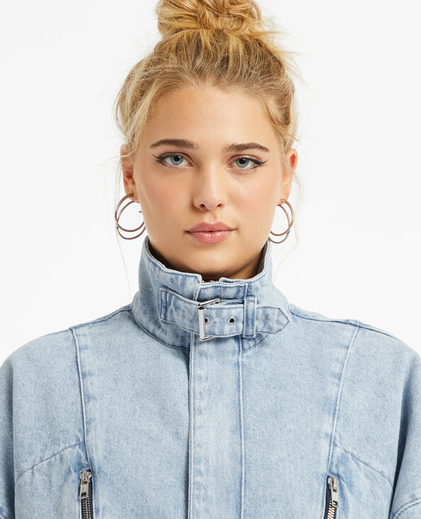Blouson court en jean bleu clair - Pimkie