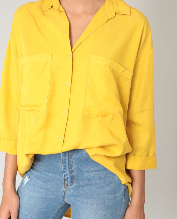 Chemise XL fluide jaune ocre - Pimkie
