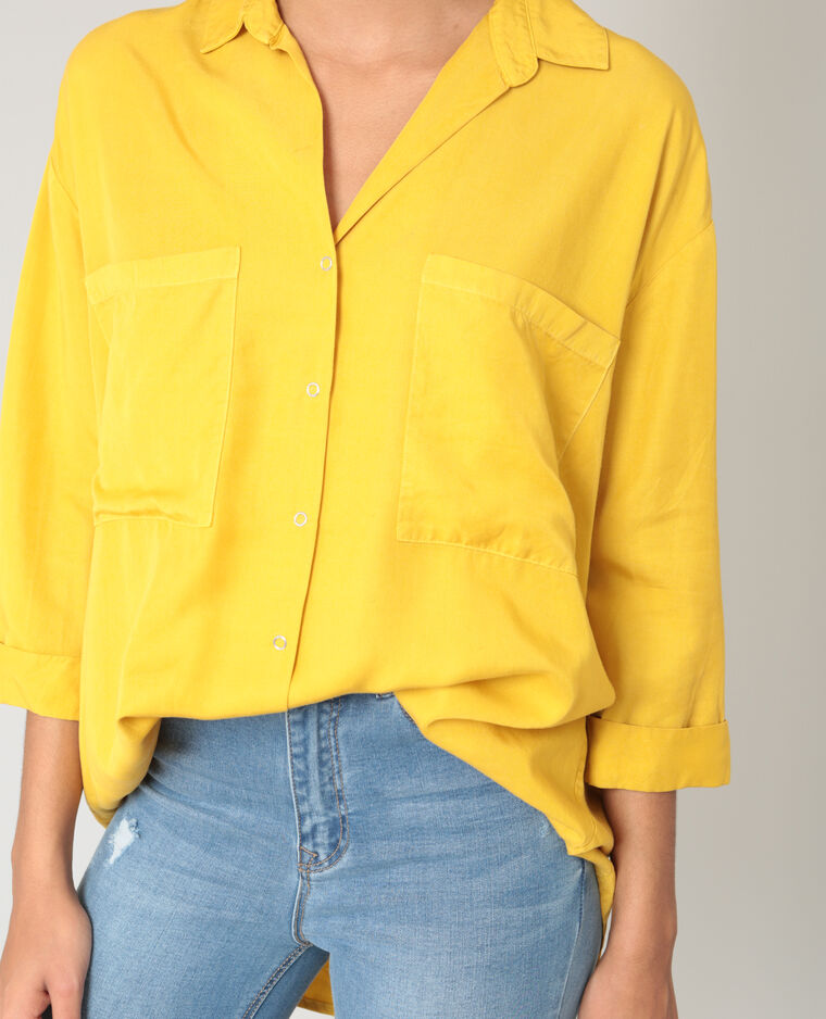 Chemise XL fluide jaune ocre - Pimkie
