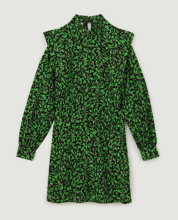 Robe courte imprimée vert - Pimkie