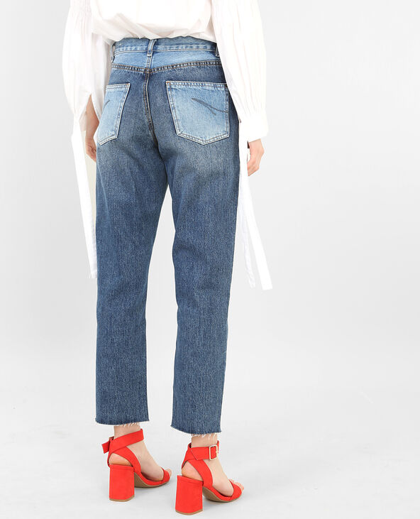 Jean mum bicolore bleu - Pimkie
