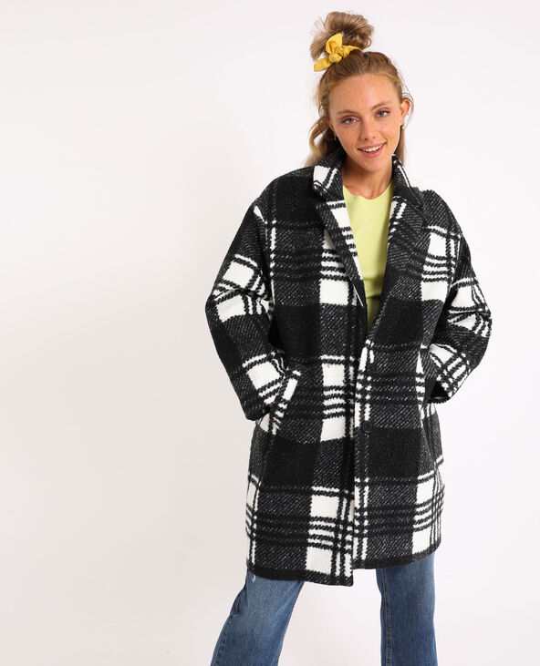 Manteau à carreaux écru - Pimkie