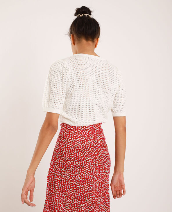 Pull à manches courtes blanc - Pimkie
