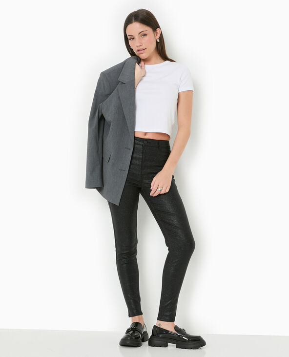 Jean skinny avec paillettes noir - Pimkie