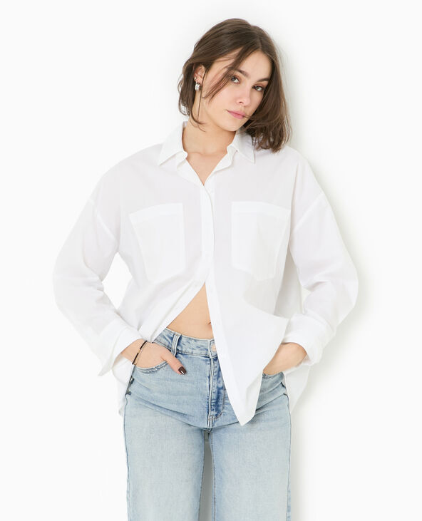 Chemise oversize avec poches blanc - Pimkie