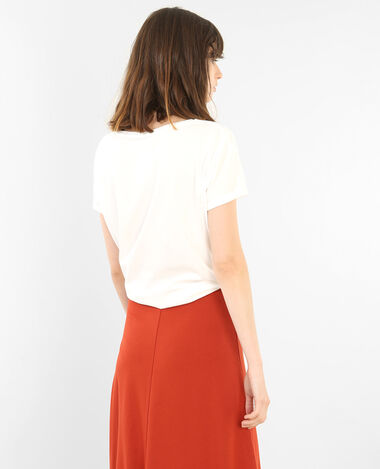 T-shirt à nœud blanc - Pimkie