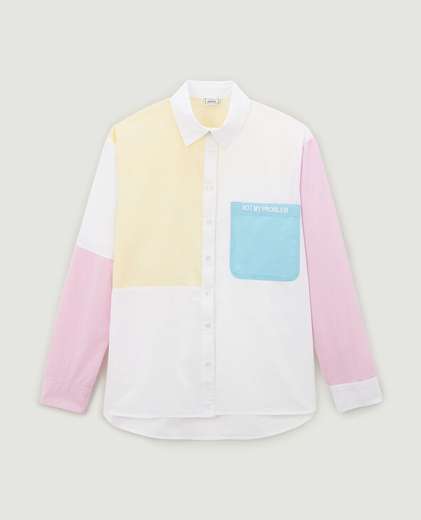 Chemise multicolore manches longues blanc - Pimkie