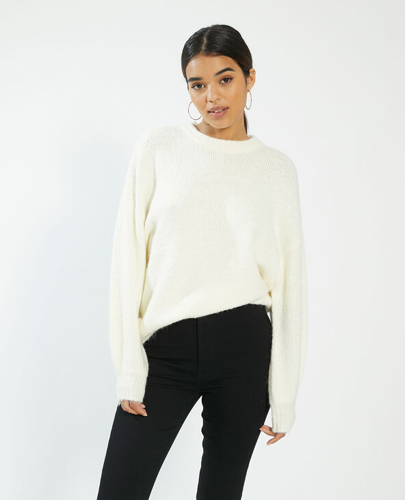 Pull oversize blanc - Pimkie