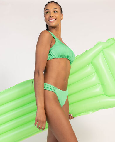 Bas de maillot culotte avec fronces vert - Pimkie