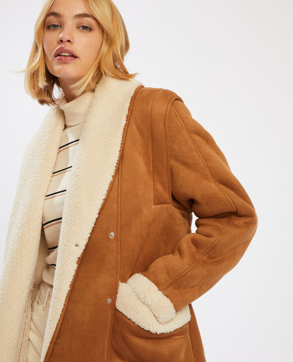 Veste effet mouton retourne