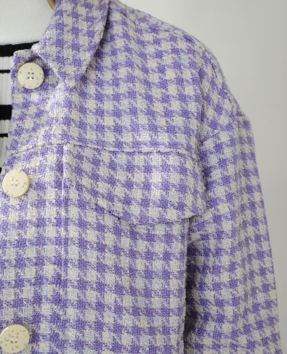 Surchemise en tweed lilas - Pimkie