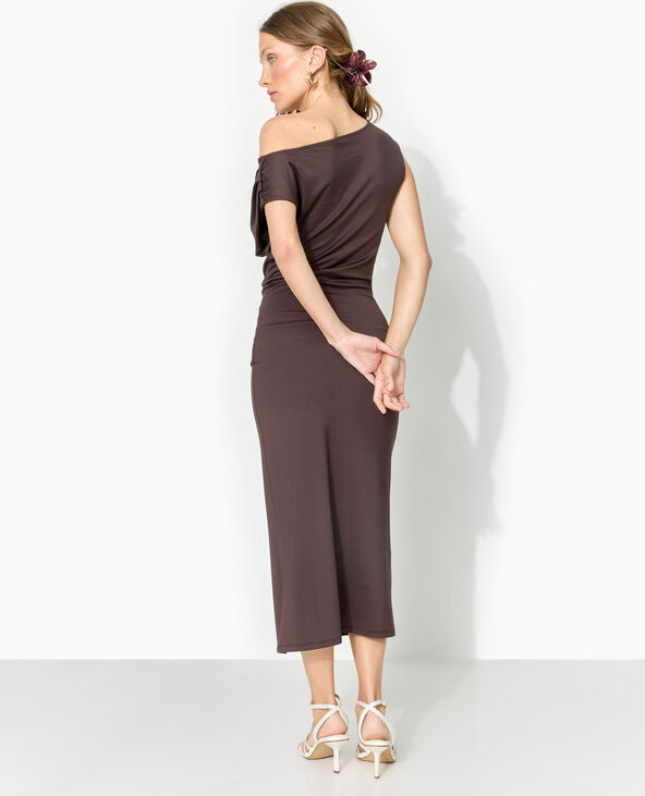 Robe longue avec ceinture bijou marron - Pimkie