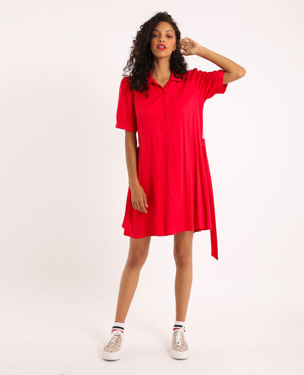 Robe boutonnée rouge - Pimkie