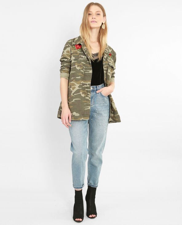 Veste army brodée vert kaki - Pimkie