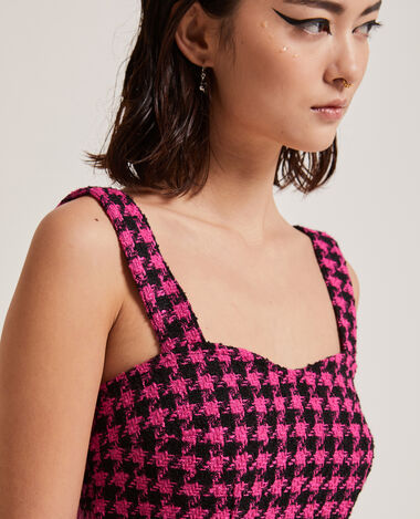 Brassière en tweed rose - Pimkie