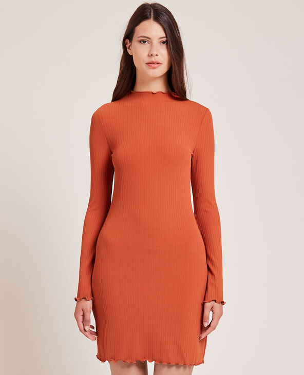Robe courte et évasée orange - Pimkie