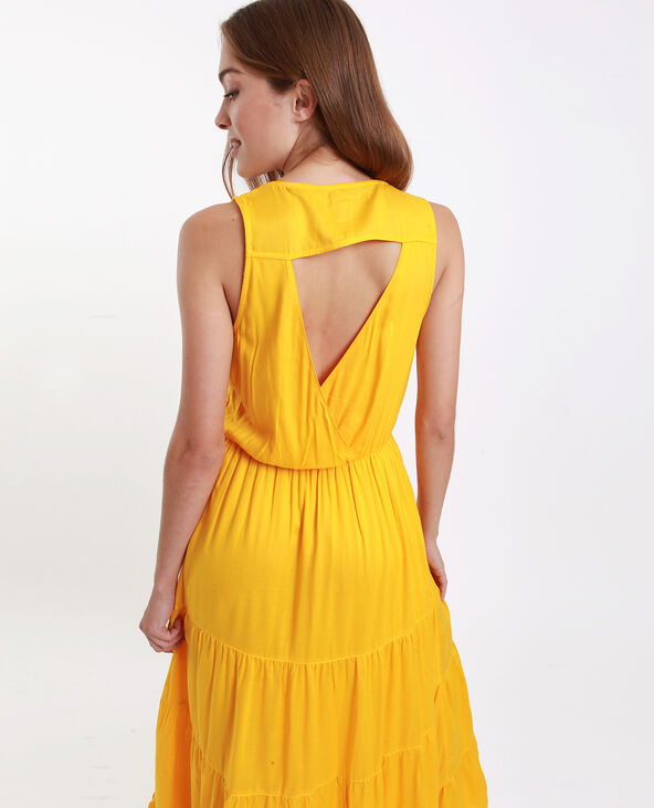 Robe longue découpe dos orange - Pimkie