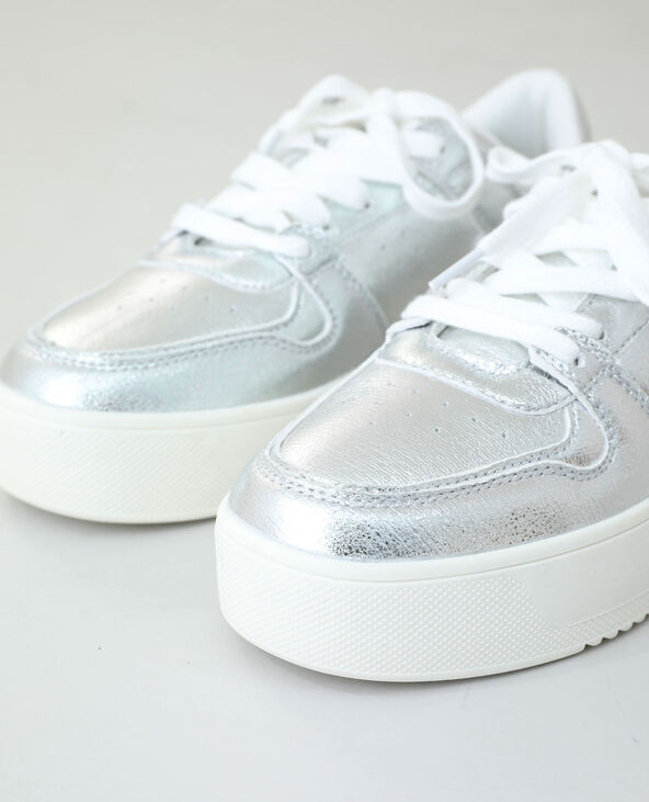 Baskets plateforme argenté - Pimkie
