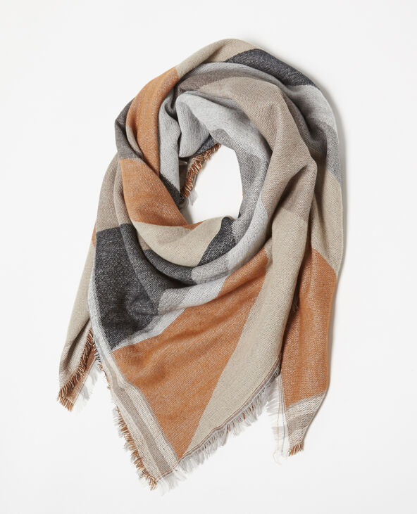 Echarpe chaude à motifs beige - Pimkie