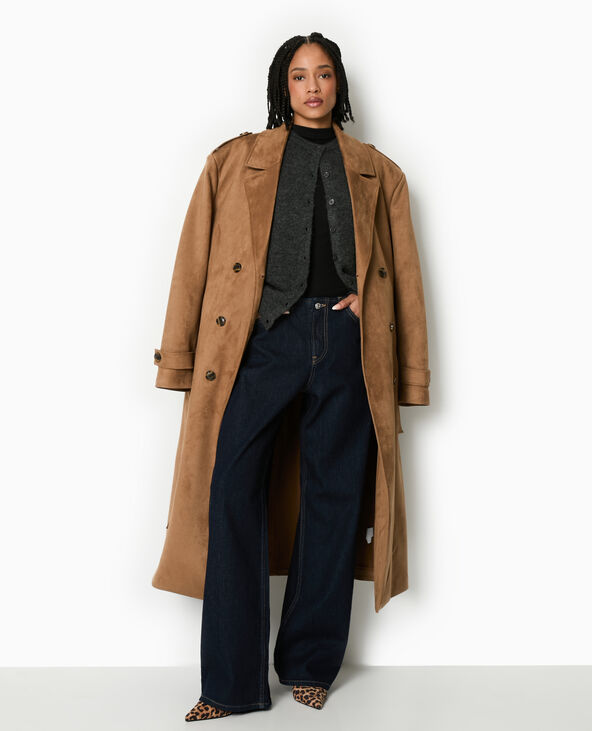 Gilet col rond gris chiné - Pimkie