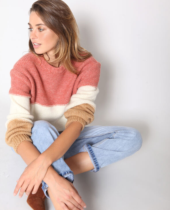 Pull à rayures rose - Pimkie