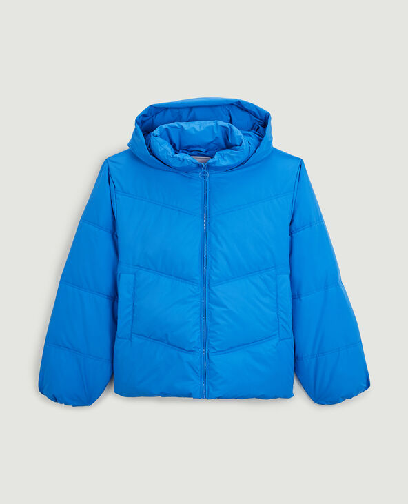Doudoune oversize avec capuche bleu électrique - Pimkie