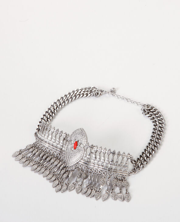 Collier choker ethnique argenté - Pimkie