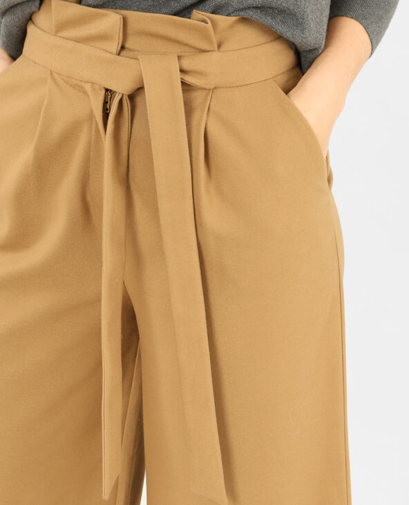 Jupe-culotte taille haute camel - Pimkie