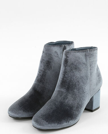 Boots velours gris foncé - Pimkie