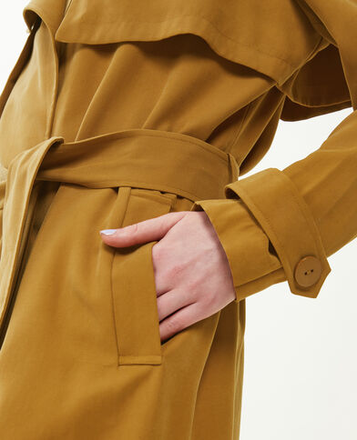 Trench long en tissu fluide marron - Pimkie
