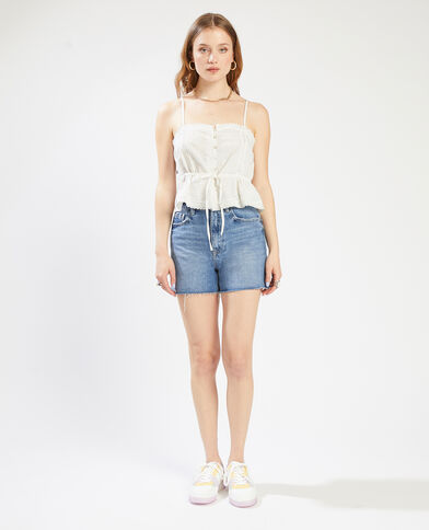 Top à bretelles dentelle blanc cassé - Pimkie
