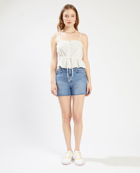 Top à bretelles dentelle blanc - Pimkie