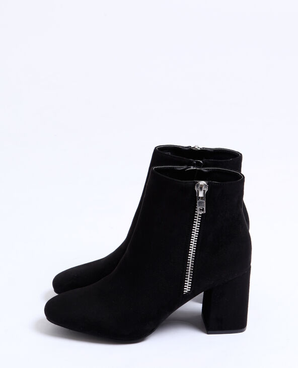 Bottines suédine noir - Pimkie