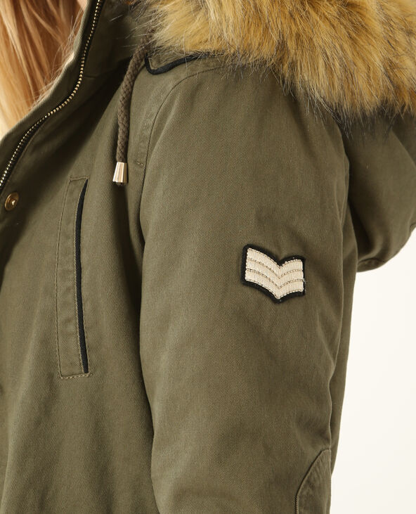 Parka longue à capuche vert kaki - Pimkie