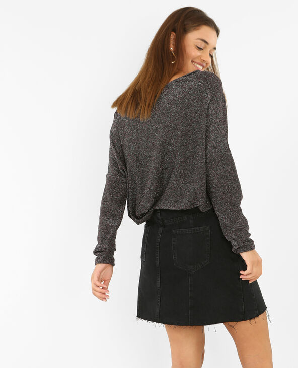Pull en lurex noir - Pimkie