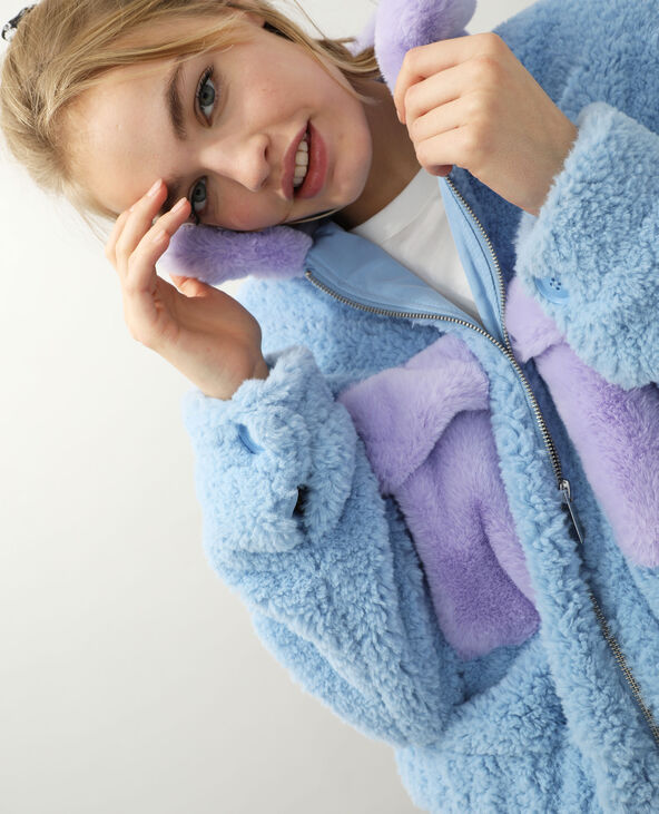 Veste peluche bleu - Pimkie
