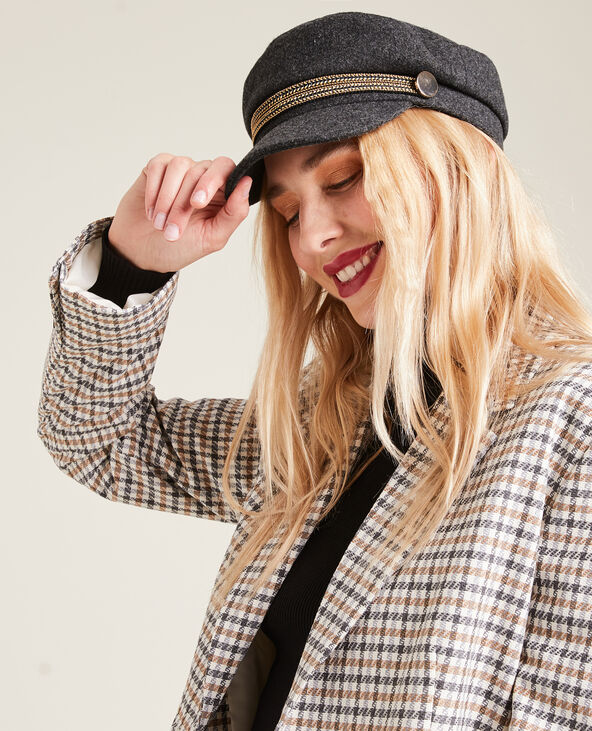 Casquette de marin avec galon gris foncé - Pimkie