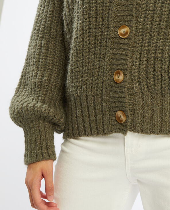 Gilet grosse sales maille vert