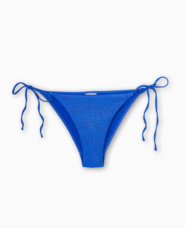 Bas de maillot de bain culotte avec nouettes bleu électrique - Pimkie
