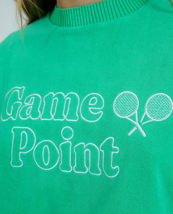 Sweat éponge vert - Pimkie