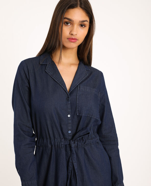 Robe chemise denim bleu - Pimkie