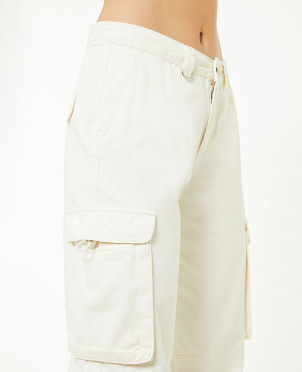 Pantalon cargo taille basse beige - Pimkie