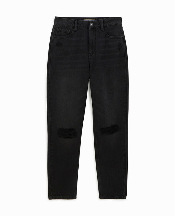 Jean mom taille haute trashé noir - Pimkie