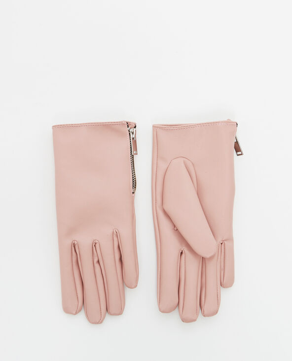 Gants en faux cuir rose - Pimkie