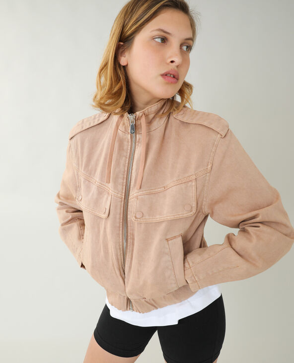 Veste en jean camel - Pimkie