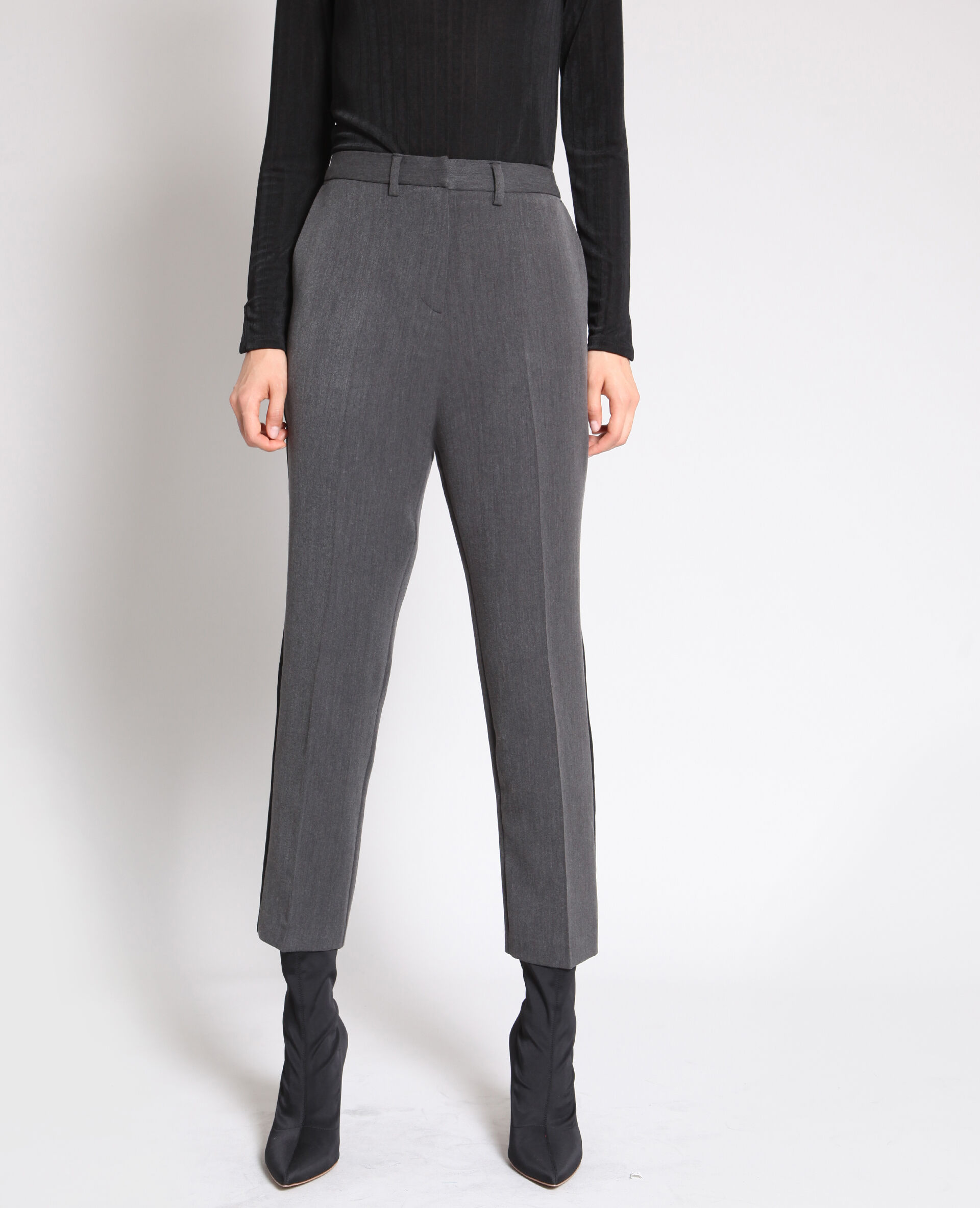 Pantalon cigarette gris anthracite - 140713824A08 | Pimkie