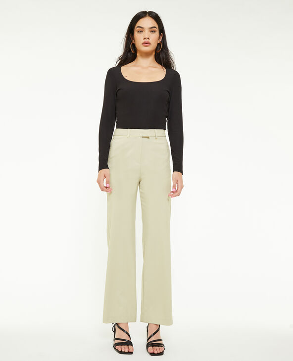 Pantalon de costume droit vert de gris - Pimkie