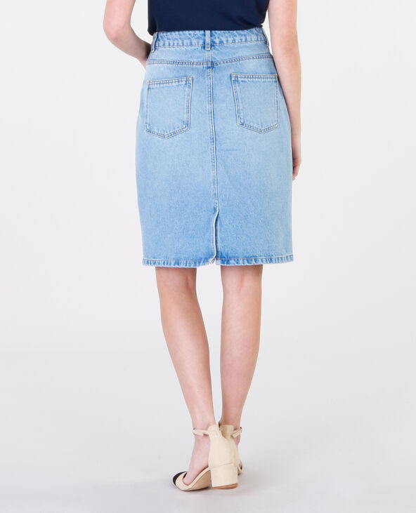 Jupe midi denim bleu - Pimkie