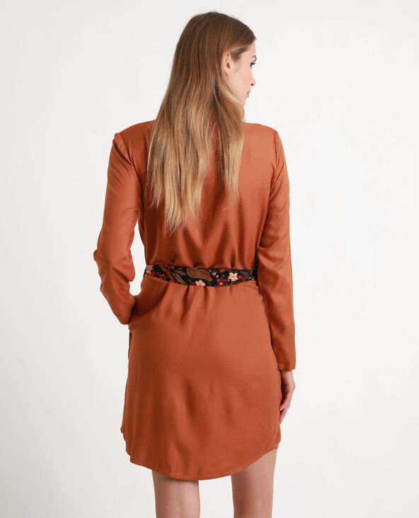 Robe-chemise fluide marron - Pimkie